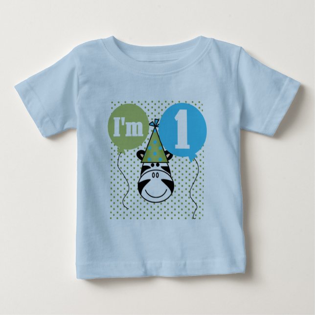 Para Bebê Camiseta e presentes do primeiro aniversario da (Frente)