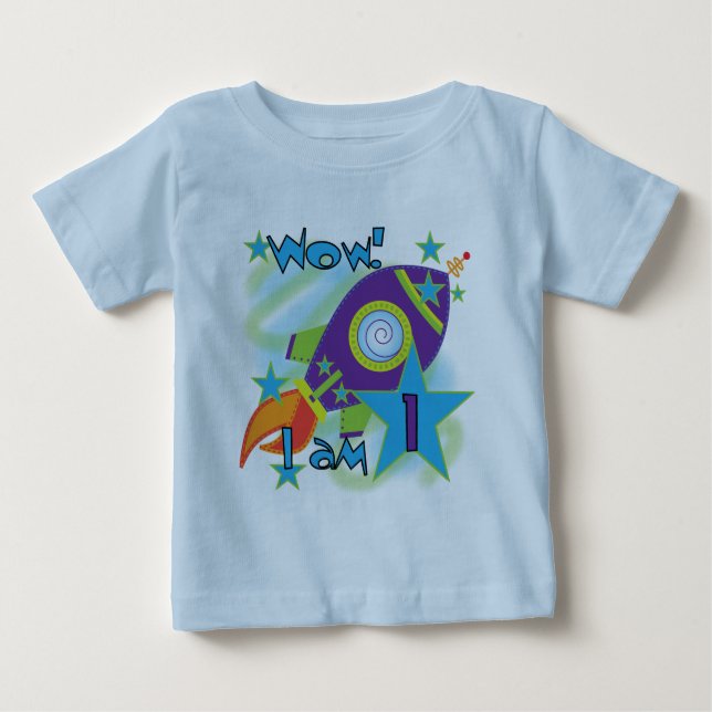Para Bebê Camiseta e presentes do primeiro aniversario do (Frente)
