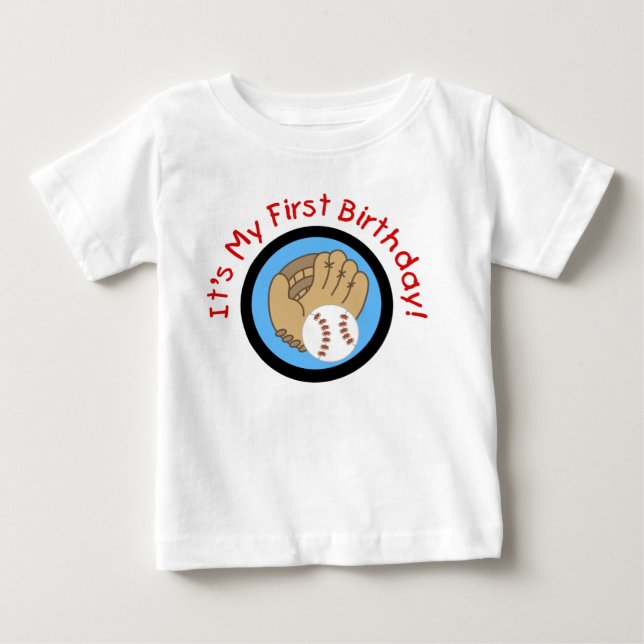 Para Bebê Camiseta e presentes do primeiro aniversario do (Frente)