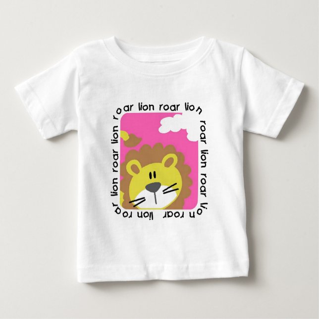 Para Bebê Camiseta e presentes do rugido do leão (Frente)