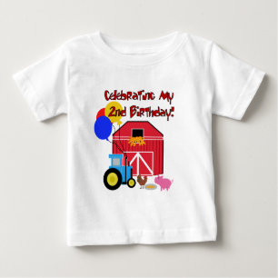 Para Bebê Camiseta e presentes do segundo aniversário da