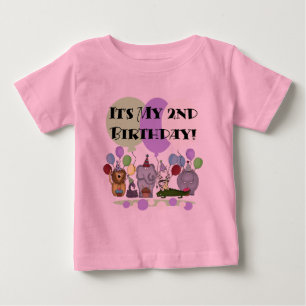 Para Bebê Camiseta e presentes do segundo aniversário dos