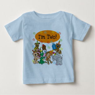 Para Bebê Camiseta e presentes do segundo aniversário dos