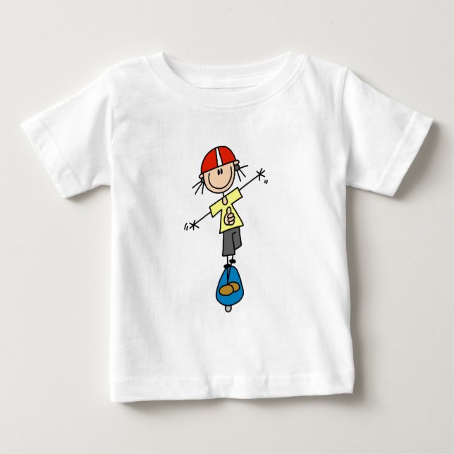 Para Bebê Camiseta e presentes do skater da menina (Frente)