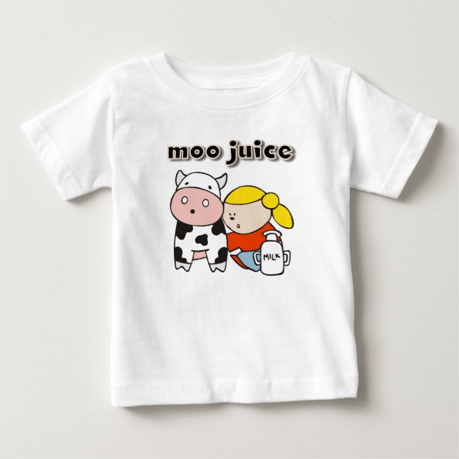 Para Bebê Camiseta e presentes do suco do MOO (Frente)