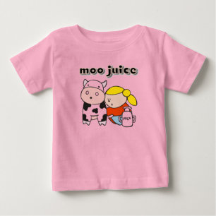 Para Bebê Camiseta e presentes do suco do MOO