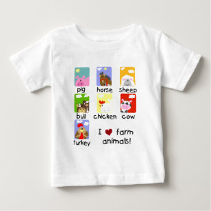 Para Bebê Camiseta e presentes dos animais de fazenda
