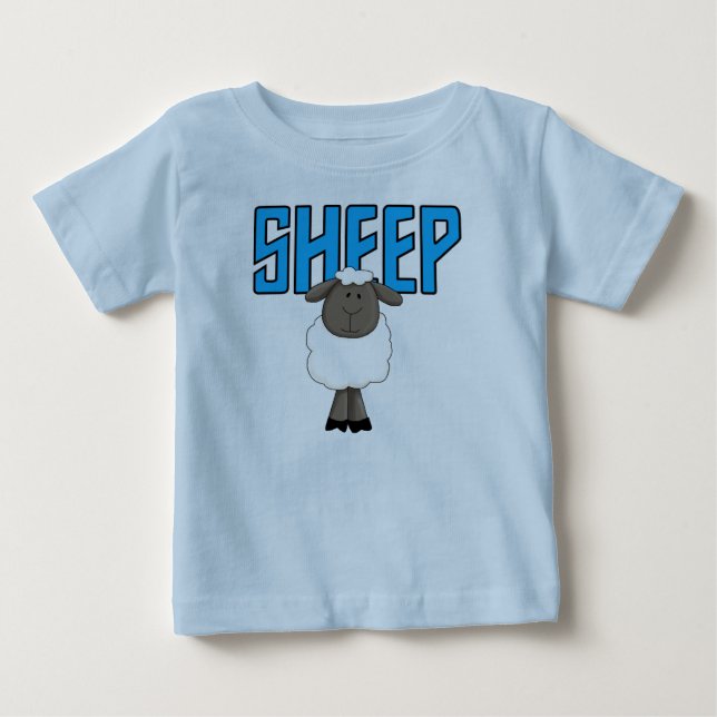 Para Bebê Camiseta e presentes dos carneiros (Frente)