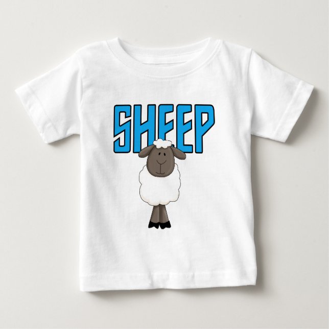 Para Bebê Camiseta e presentes dos carneiros (Frente)