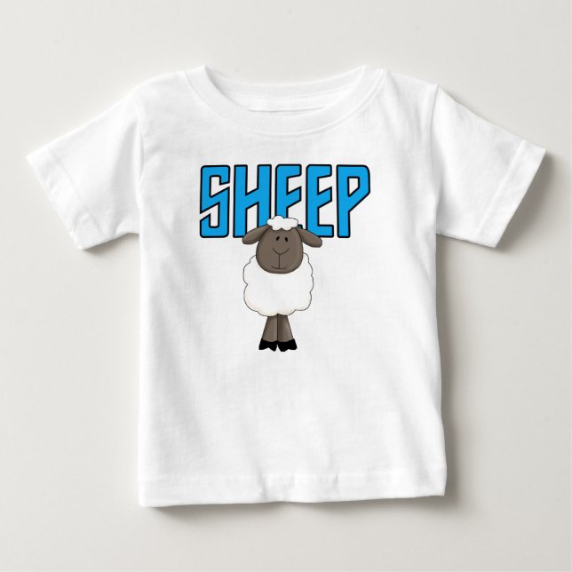 Para Bebê Camiseta e presentes dos carneiros (Frente)
