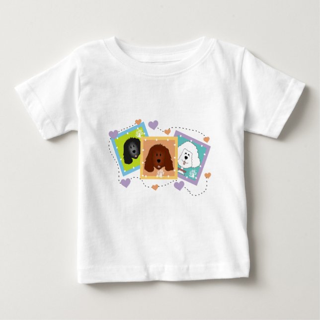 Para Bebê Camiseta e presentes dos retratos do cão (Frente)
