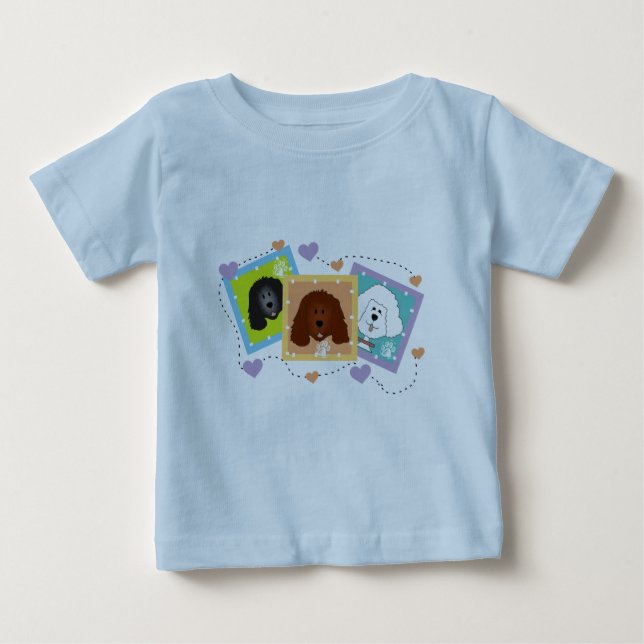 Para Bebê Camiseta e presentes dos retratos do cão (Frente)