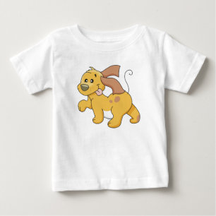 Para Bebê Camiseta e presentes felizes do cão de Brown