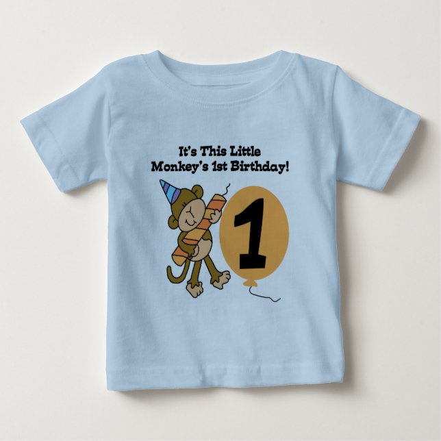 Para Bebê Camiseta e presentes pequenos do primeiro (Frente)