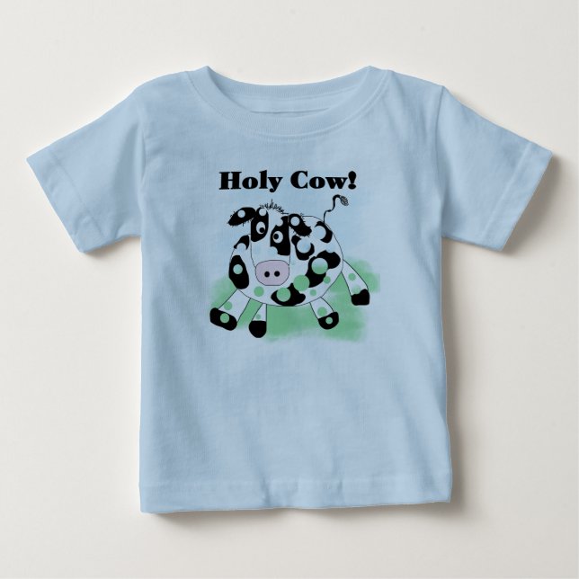 Para Bebê Camiseta e presentes santamente da vaca (Frente)