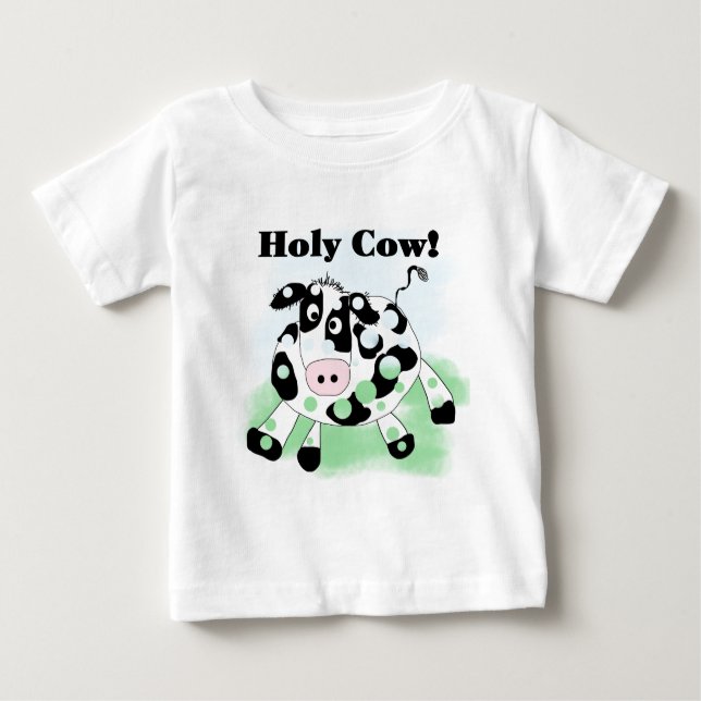 Para Bebê Camiseta e presentes santamente da vaca (Frente)