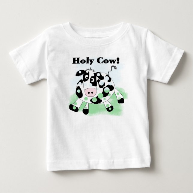 Para Bebê Camiseta e presentes santamente da vaca (Frente)