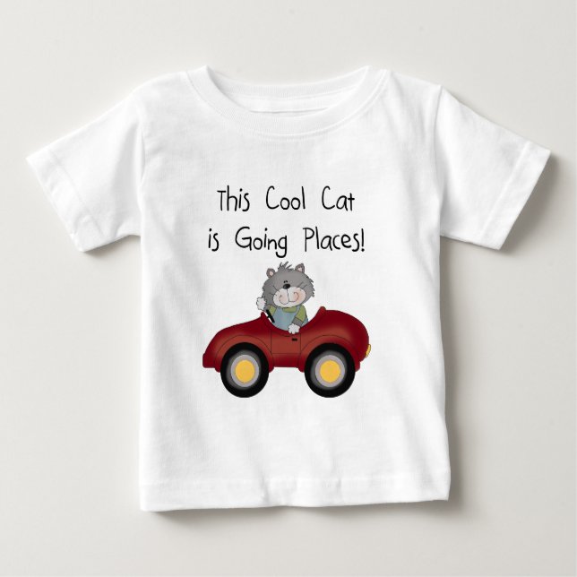 Para Bebê Camiseta e presentes vermelhos indo do carro dos (Frente)
