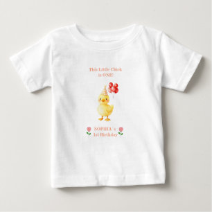 Para Bebê Camiseta Edição Menina de Aniversário Animais da F