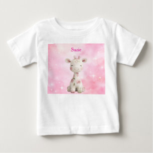 Para Bebê Camiseta Editável Rosa Chinoiserie
