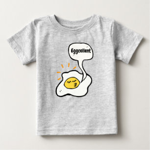 Para Bebê Camiseta Eggcellent Sunny Side Up