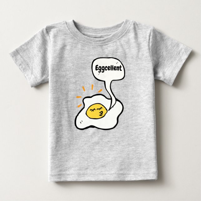 Para Bebê Camiseta Eggcellent Sunny Side Up (Frente)
