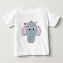 Para Bebê Camiseta elefante giratória