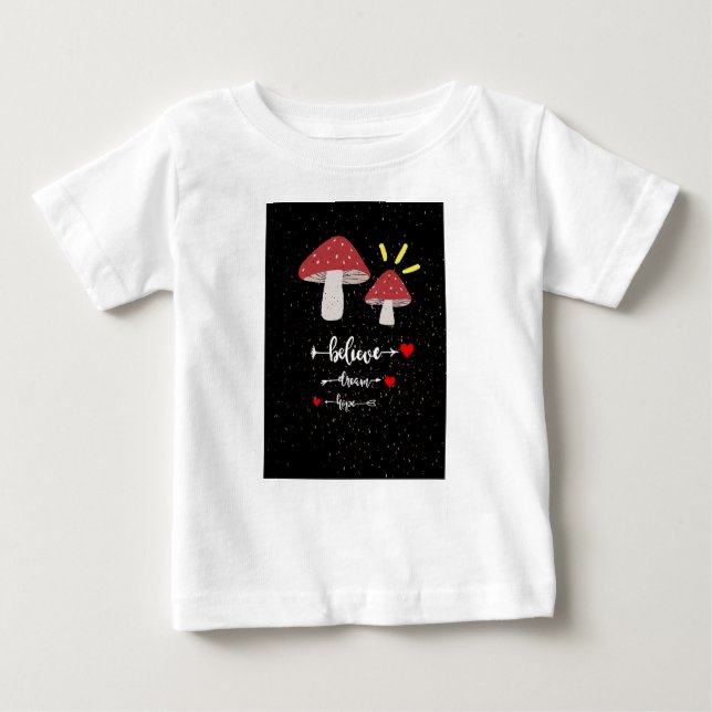 Para Bebê Camiseta engraçada de cogumelo  (Frente)