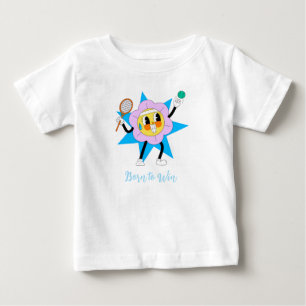 Para Bebê Camiseta engraçada de criança de Flor Fofa Jogando