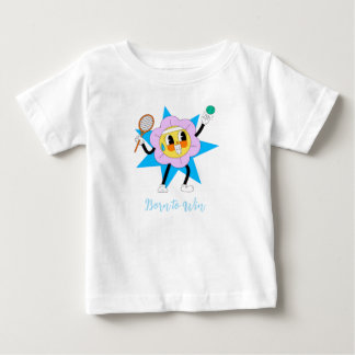 Para Bebê Camiseta engraçada de criança de Flor Fofa Jogando