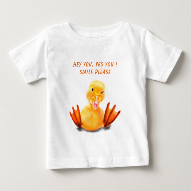 Para Bebê Camiseta Engraçado - Texto Personalizado (Frente)