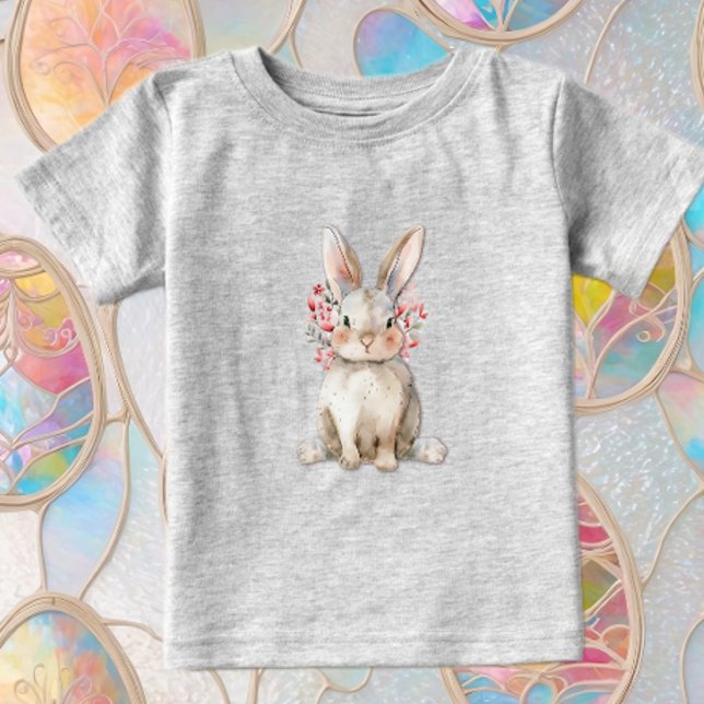 Para Bebê Camiseta Eu Amo Coelhinhos (Criador carregado)