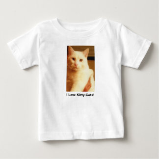 Para Bebê Camiseta "Eu Amo Gatinhos"