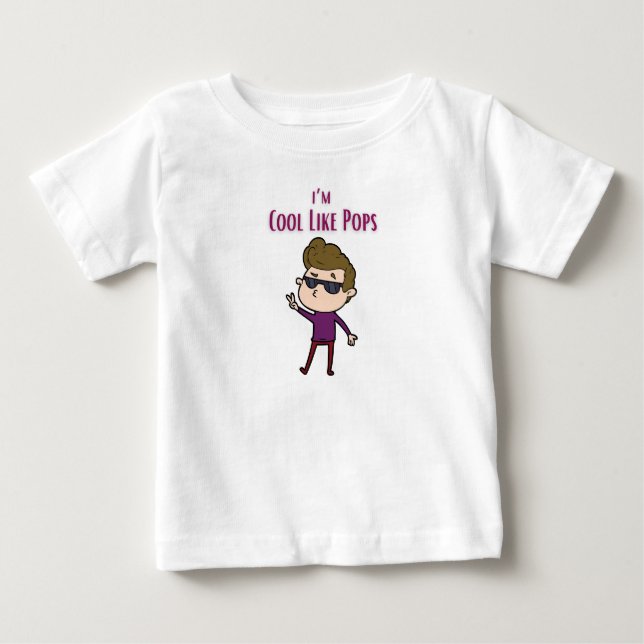 Para Bebê Camiseta eu sou legal como o papai (Frente)
