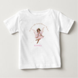 Para Bebê Camiseta Fada Espelheira Cuta Pia Cabelo Escuro Ca