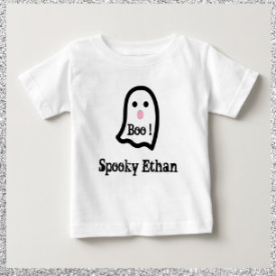 Para Bebê Camiseta Fantasma Ghost Boo Bonito