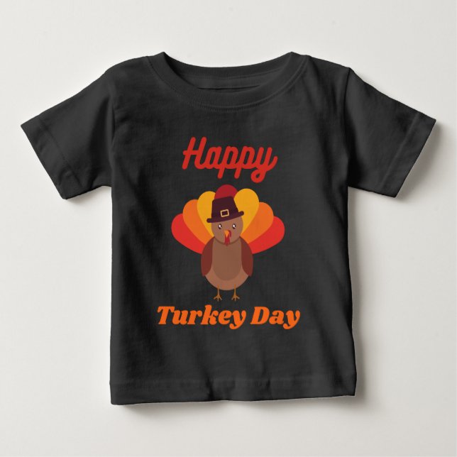 Para Bebê Camiseta Feliz Dia do Peru (Frente)
