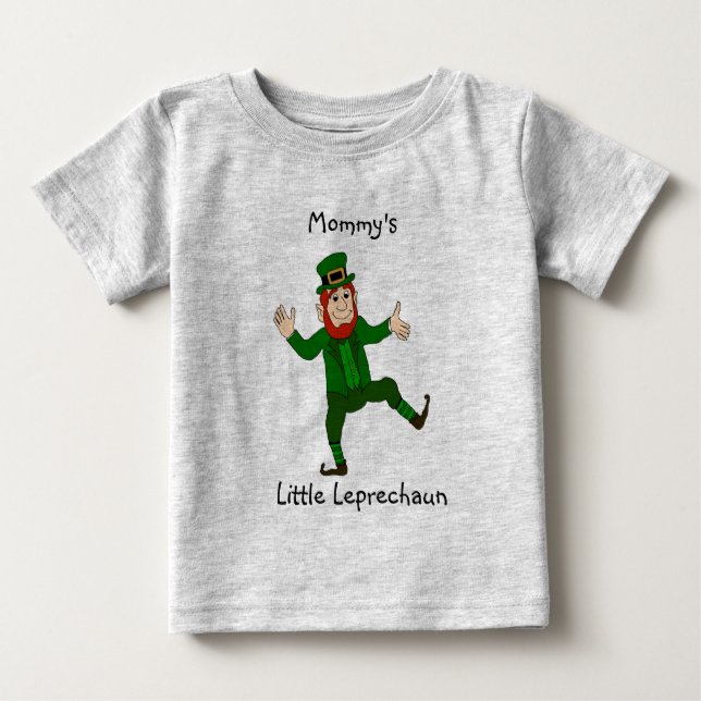 Para Bebê Camiseta Feliz Leprechaun (Frente)