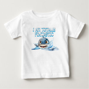 Para Bebê Camiseta Fintastic Baby Shark Oceano Fofo