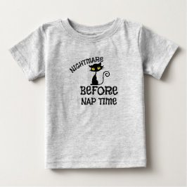 Para Bebê Camiseta Gato Preto Halloween
