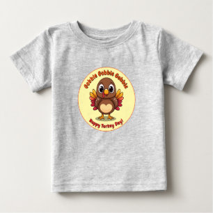 Para Bebê Camiseta Gobble Gobble Gobble