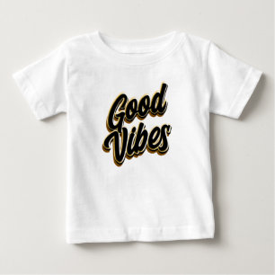 Para Bebê Camiseta Good Vibes