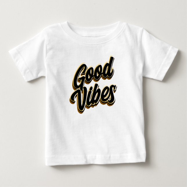 Para Bebê Camiseta Good Vibes (Frente)