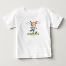 Para Bebê Camiseta Gráfica Adorável com Cervo de Futebol par