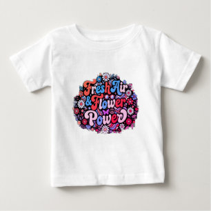 Para Bebê Camiseta Gráfica Boho Flower Power