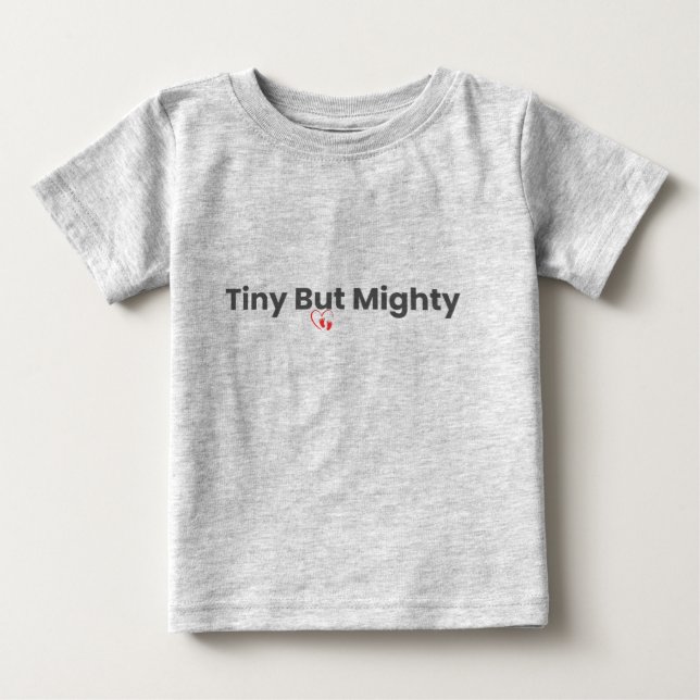 Para Bebê Camiseta Gráfica Infantil Pequena Mas Poderosa e F (Frente)