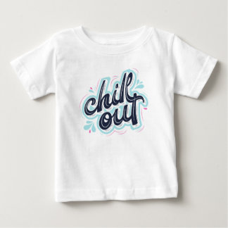 Para Bebê Camiseta Gráfica Infantil Tipografia Retro Chill O