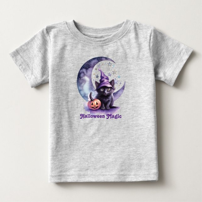 Para Bebê Camiseta Halloween Magic Jersey (Frente)
