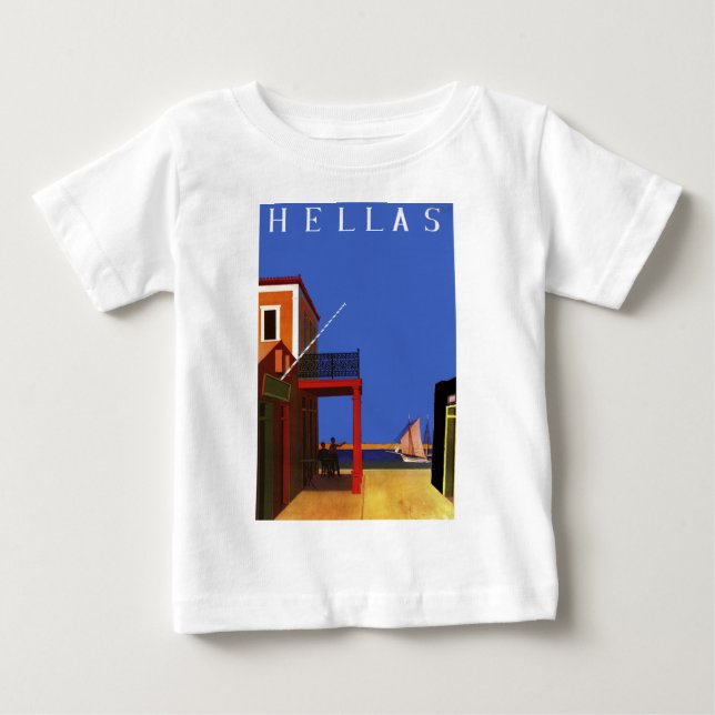 Para Bebê camiseta hellas Grécia (Frente)