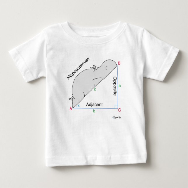 Para Bebê Camiseta HIPPOPOTENUSE por Sandra Boynton (Frente)